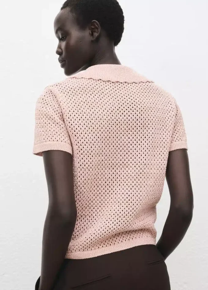 Pull en crochet lurex