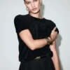 Pull en fausse fourrure