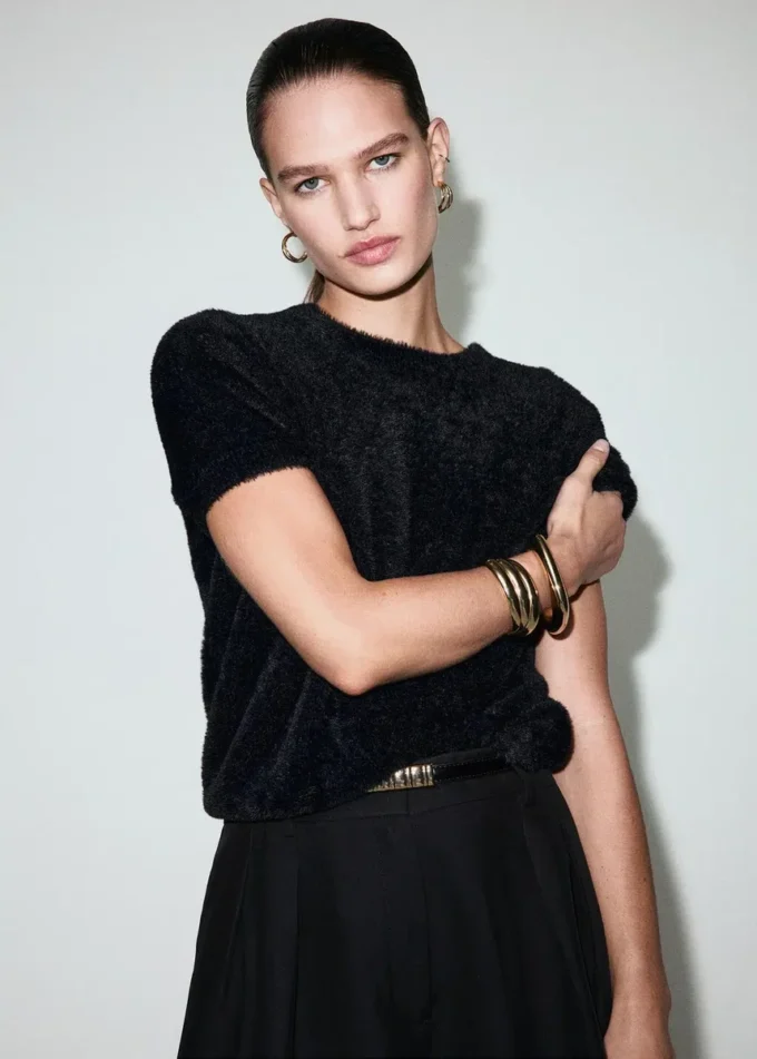 Pull en fausse fourrure