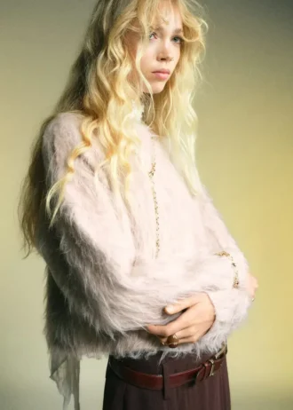 Pull en fausse fourrure