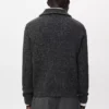 Pull en laine mélangée avec fermeture éclair