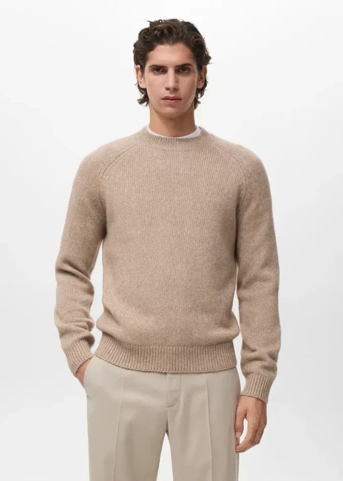 Pull en laine mélangée à mailles fines