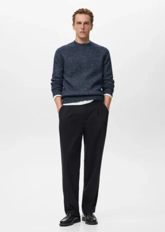 Pull en laine mélangée à mailles fines