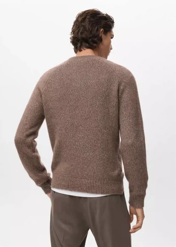 Pull en laine mélangée à mailles fines