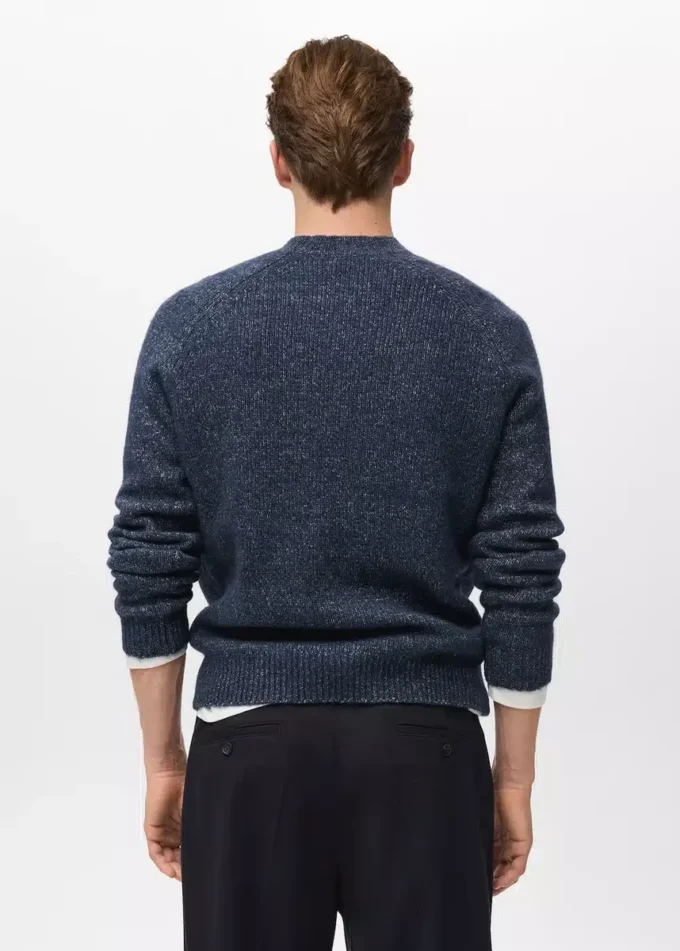 Pull en laine mélangée à mailles fines