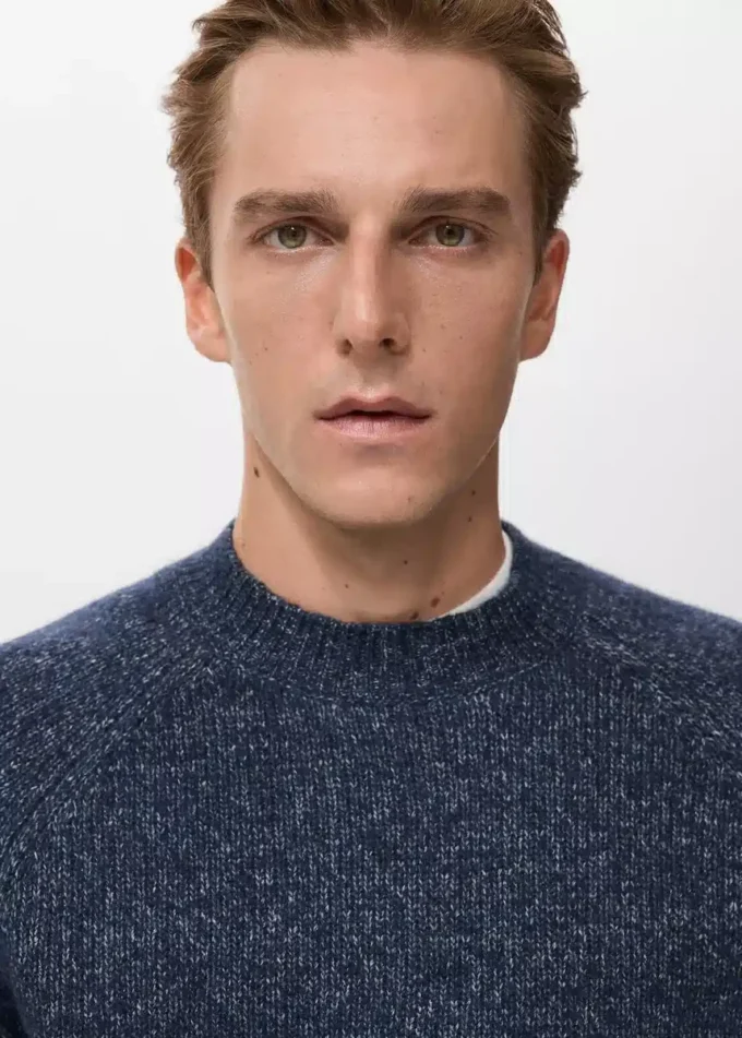 Pull en laine mélangée à mailles fines