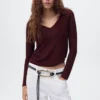 Pull en lurex à col en V