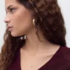 Pull en lurex à col en V