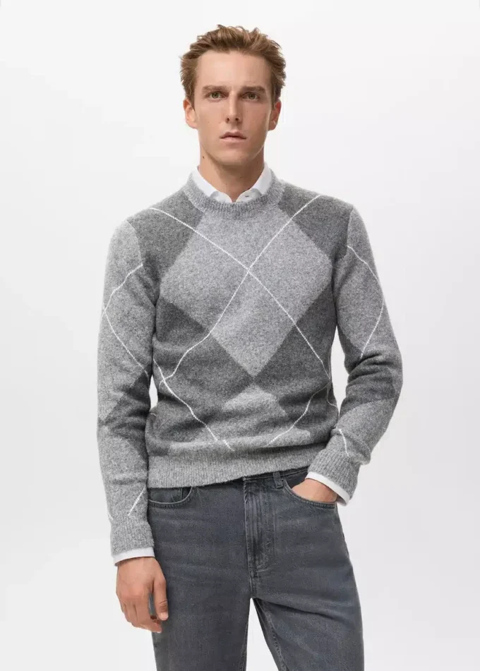 Pull en maille argyle