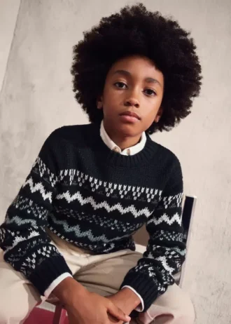 Pull en maille avec bordure