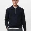 Pull en maille avec col zippé Pull en maille avec col zippé