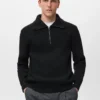 Pull en maille avec col zippé Pull en maille avec col zippé
