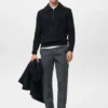 Pull en maille avec col zippé Pull en maille avec col zippé