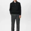 Pull en maille avec col zippé Pull en maille avec col zippé