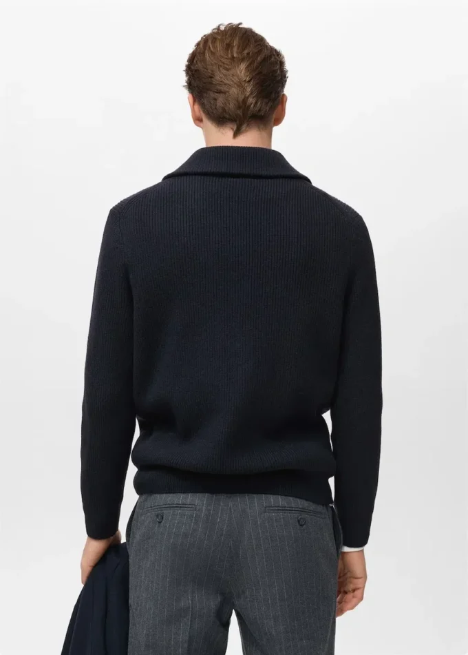 Pull en maille avec col zippé Pull en maille avec col zippé