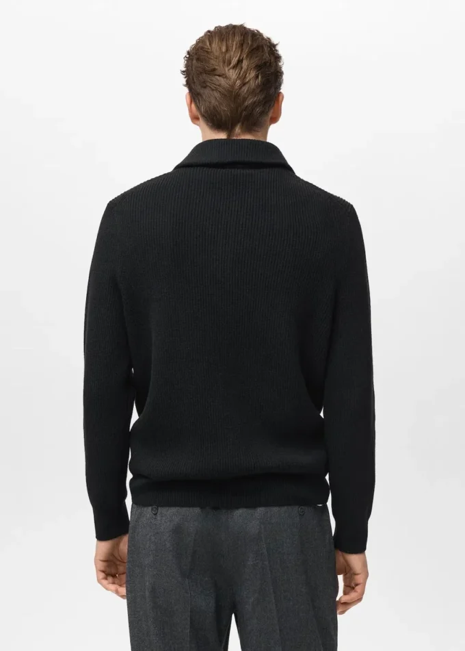 Pull en maille avec col zippé Pull en maille avec col zippé