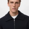 Pull en maille avec col zippé Pull en maille avec col zippé