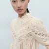 Pull en maille avec détails en dentelle
