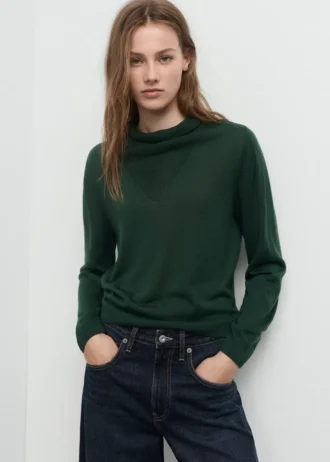 Pull en maille avec encolure drapée