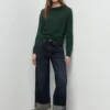 Pull en maille avec encolure drapée
