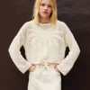 Pull en maille avec motif dentelle