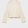 Pull en maille avec motif dentelle