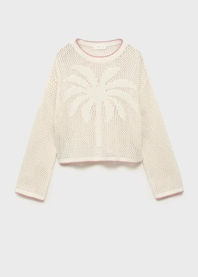 Pull en maille avec motif dentelle