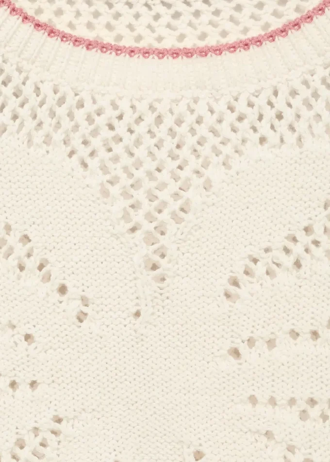 Pull en maille avec motif dentelle