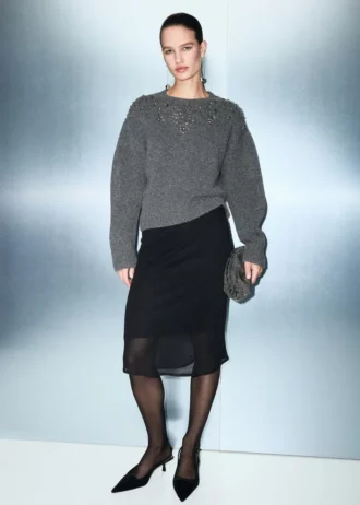 Pull en maille avec paillettes