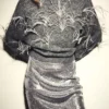 Pull en maille avec plumes