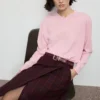 Pull en maille à col en V
