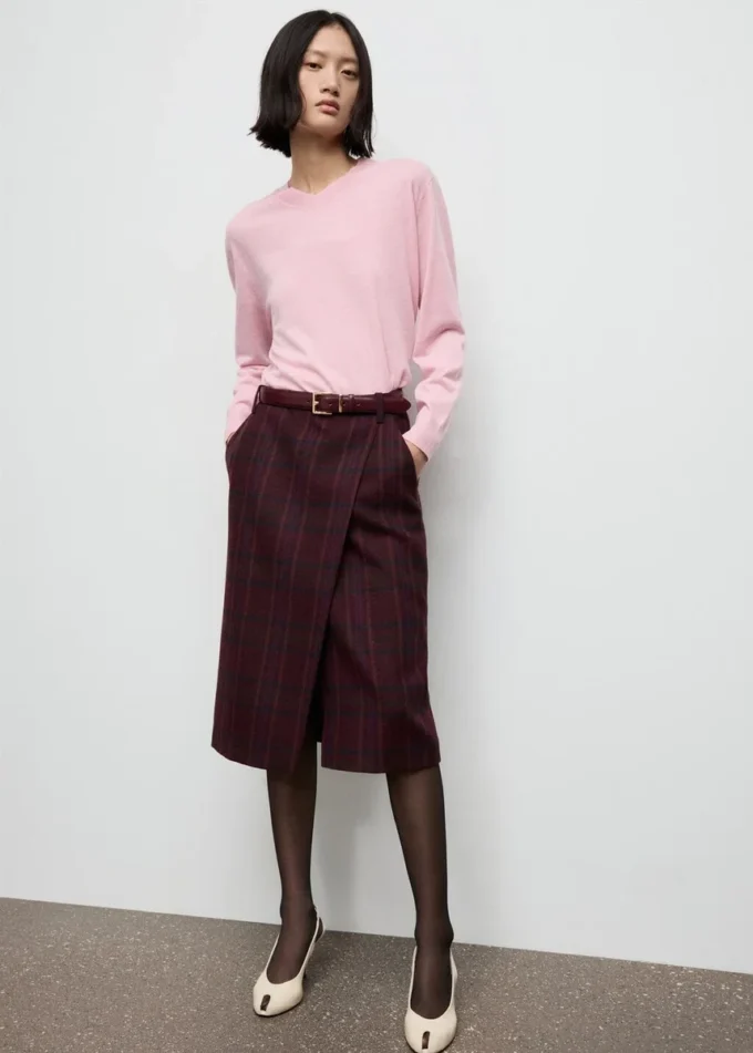 Pull en maille à col en V