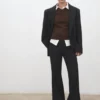 Pull en maille à col en V