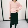 Pull en maille à col en V