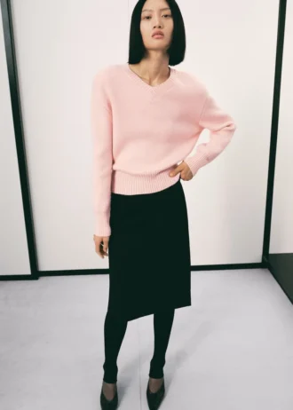 Pull en maille à col en V