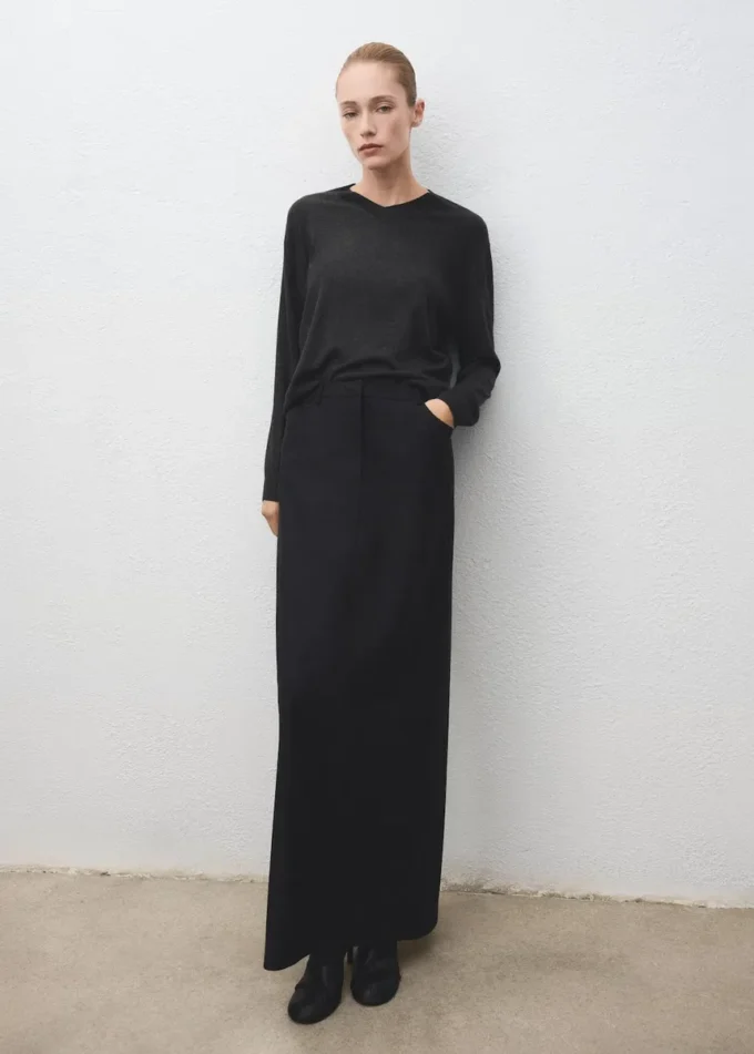 Pull en maille à col en V