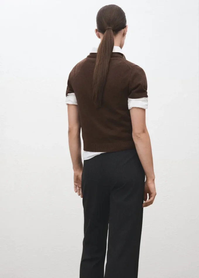 Pull en maille à col en V
