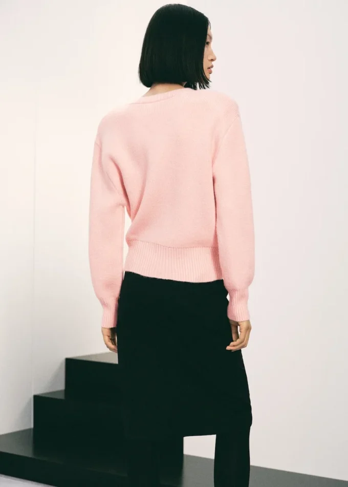 Pull en maille à col en V