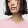Pull en maille à col en V