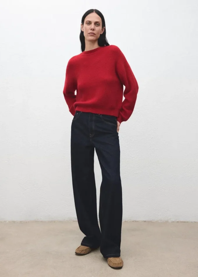 Pull en maille à col rond