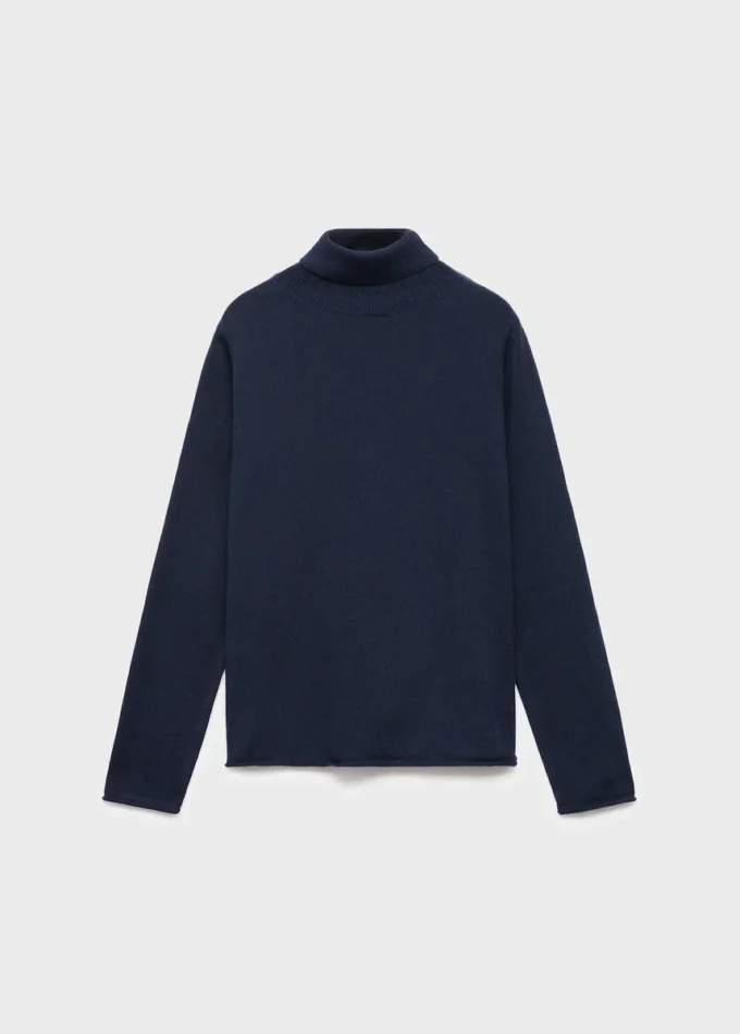 Pull en maille à col roulé