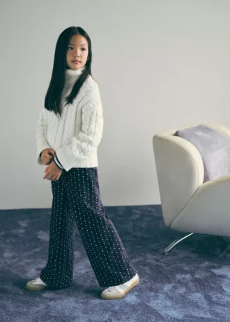 Pull en maille à col roulé