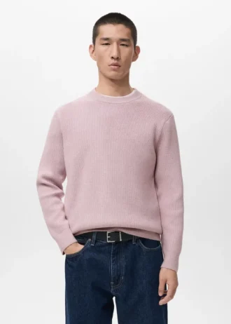 Pull en maille côtelée