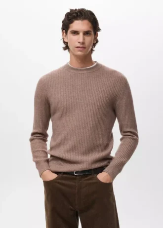Pull en maille côtelée