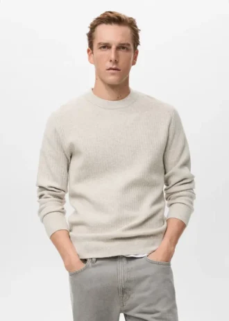 Pull en maille côtelée