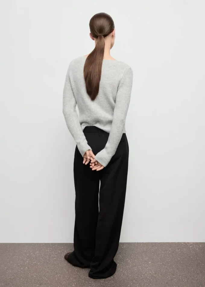Pull en maille côtelée