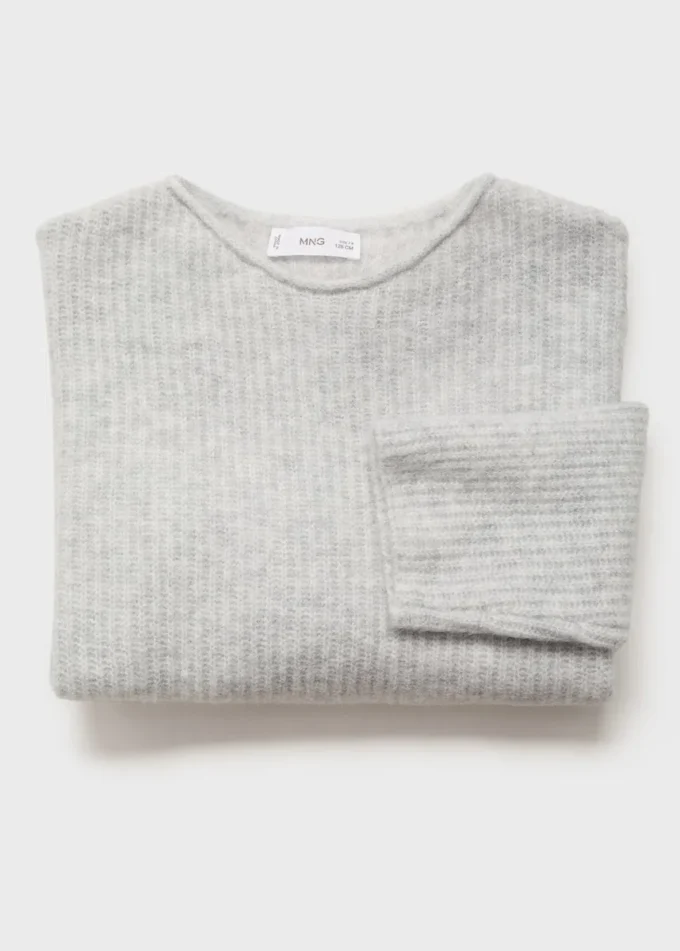 Pull en maille côtelée