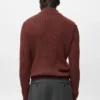 Pull en maille côtelée en laine mélangée Pull en maille côtelée en laine mélangée