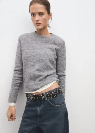 Pull en maille de laine mélangée