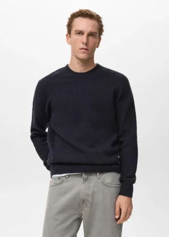 Pull en maille de laine mélangée